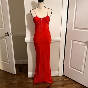 Princess Polly red spaghetti strap maxi dress